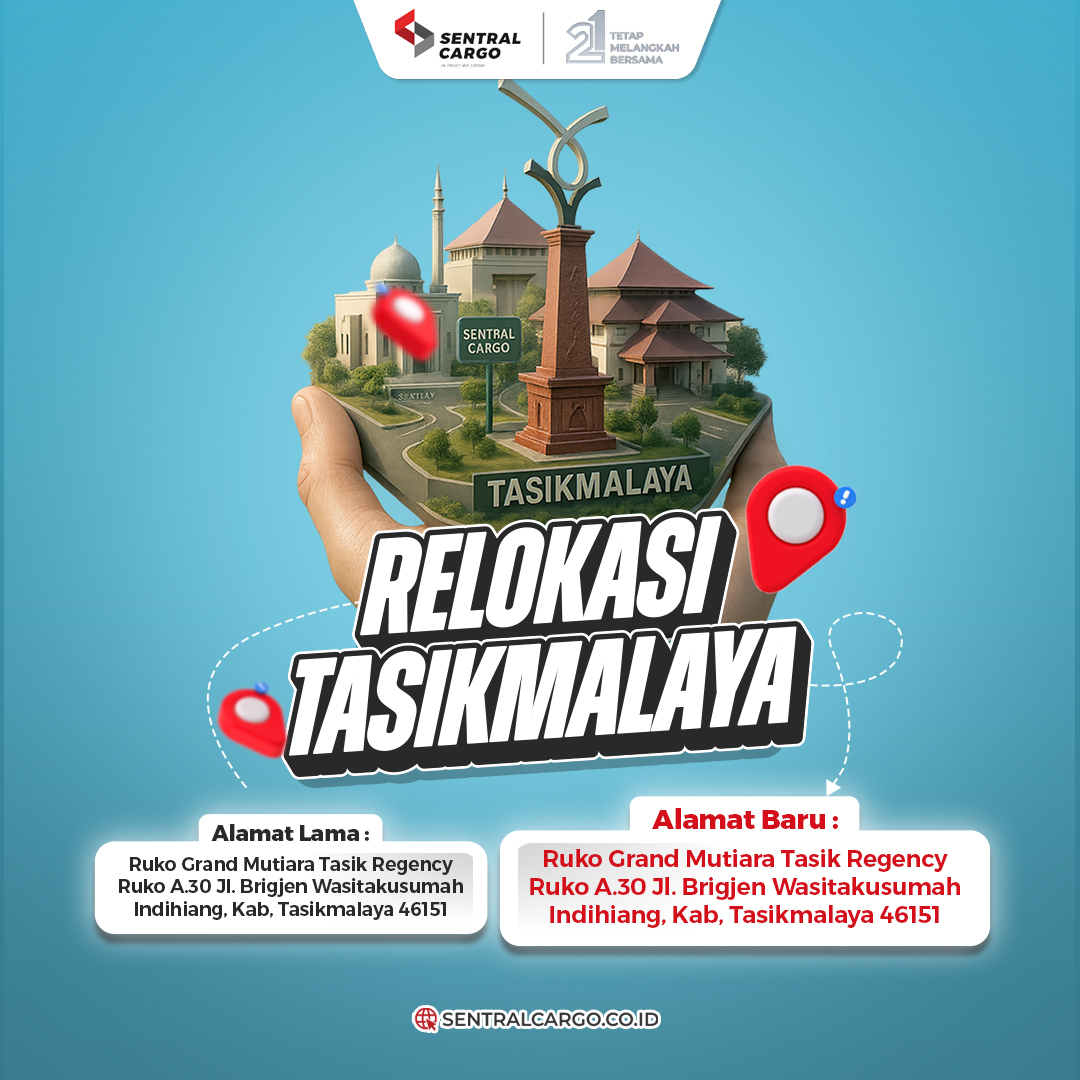 [PENGUMUMAN] Relokasi Alamat Drop Point Sentral Cargo Tasikmalaya